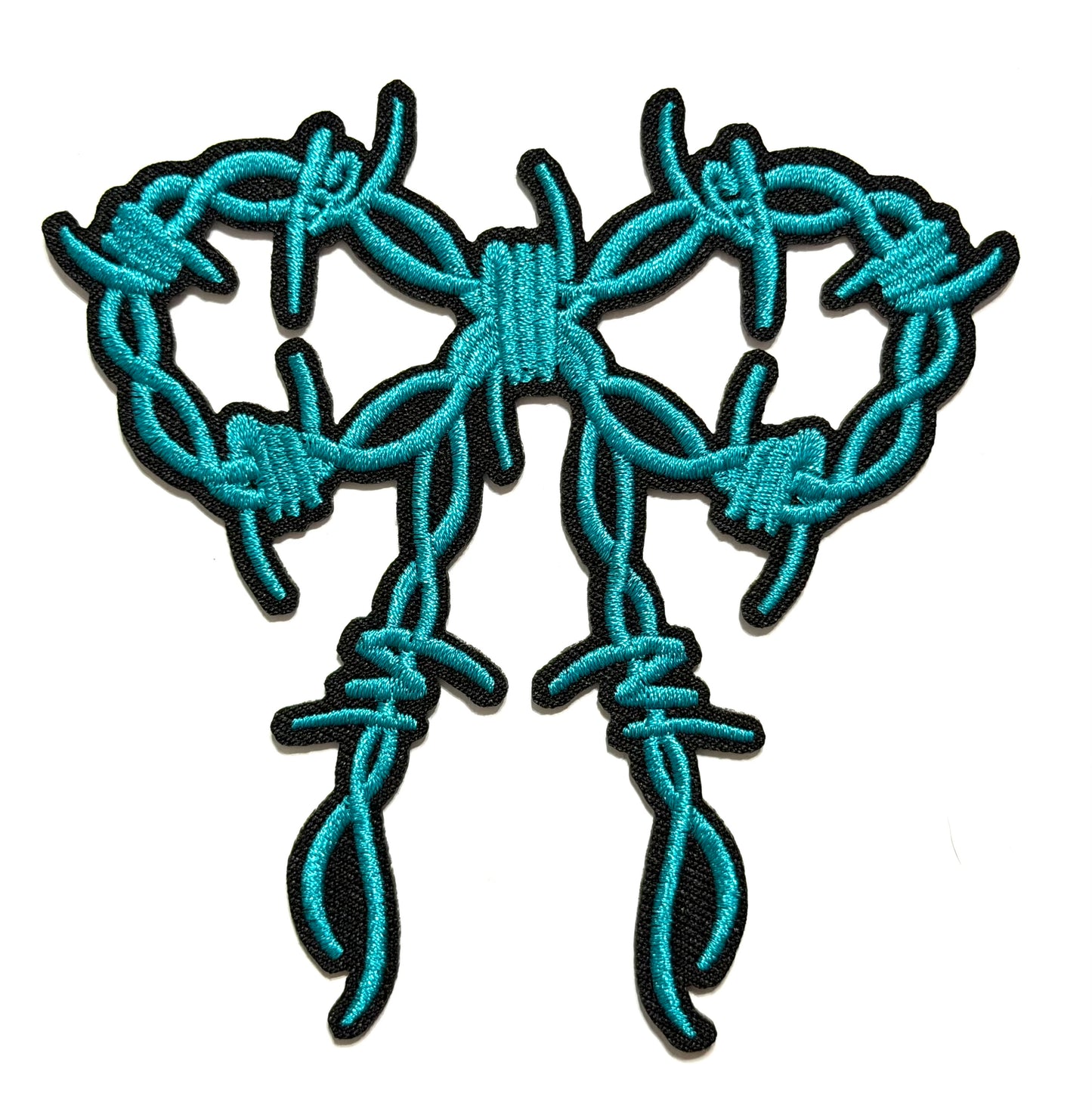 Barbed Wire Bows - Embroidered Iron on Patches 4”