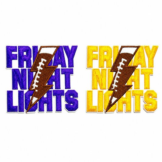 Friday Night Lights football patch - Embroidered Iron On Patch 4”