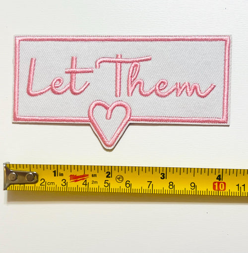 Let them in pink or black - Iron on patch