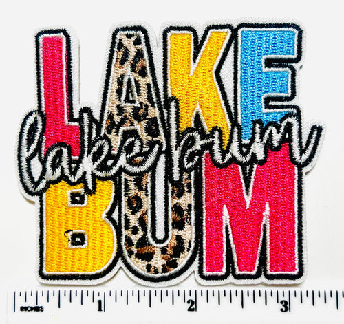 Lake Bum patch- Embroidered DIY Iron on patch