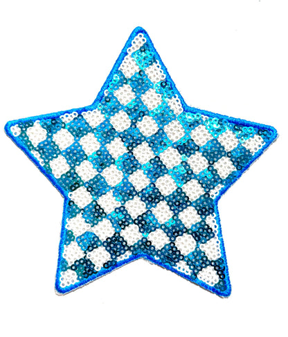 Checkered Stars 5” Sequins