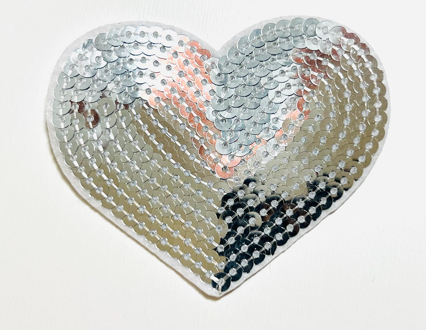 Sequin Heart - Iron on Patch 3”