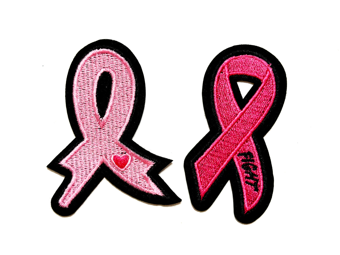 Breast Cancer Awareness Ribbons - Embroidered Iron On Patches 3”