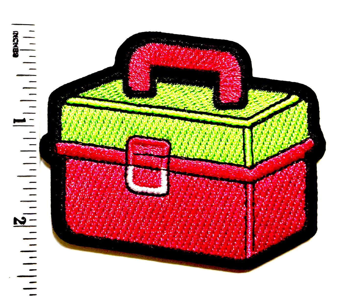 Fishing Gear neon patches - Embroidered Iron On Patches 3”