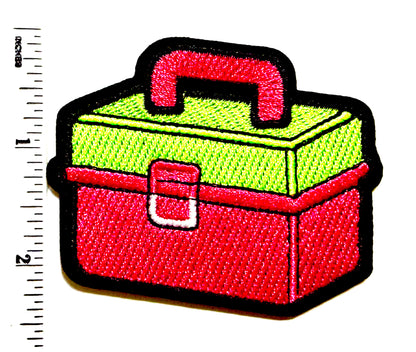 Fishing Gear neon patches - Embroidered Iron On Patches 3”