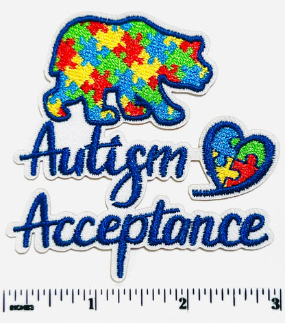 Autism Awareness patches - Embroidered DIY Iron on patch
