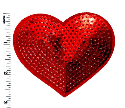 Sequins Heart patches 3” - Iron on Patch