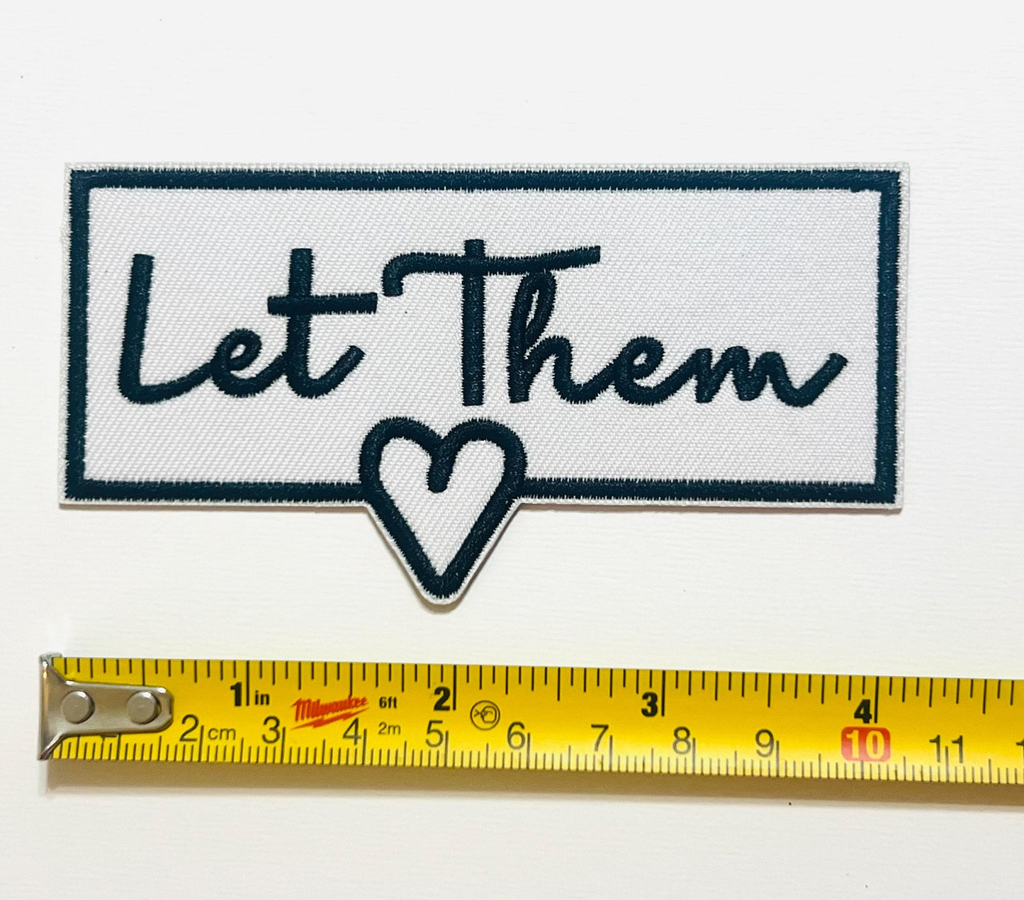 Let them in pink or black - Iron on patch