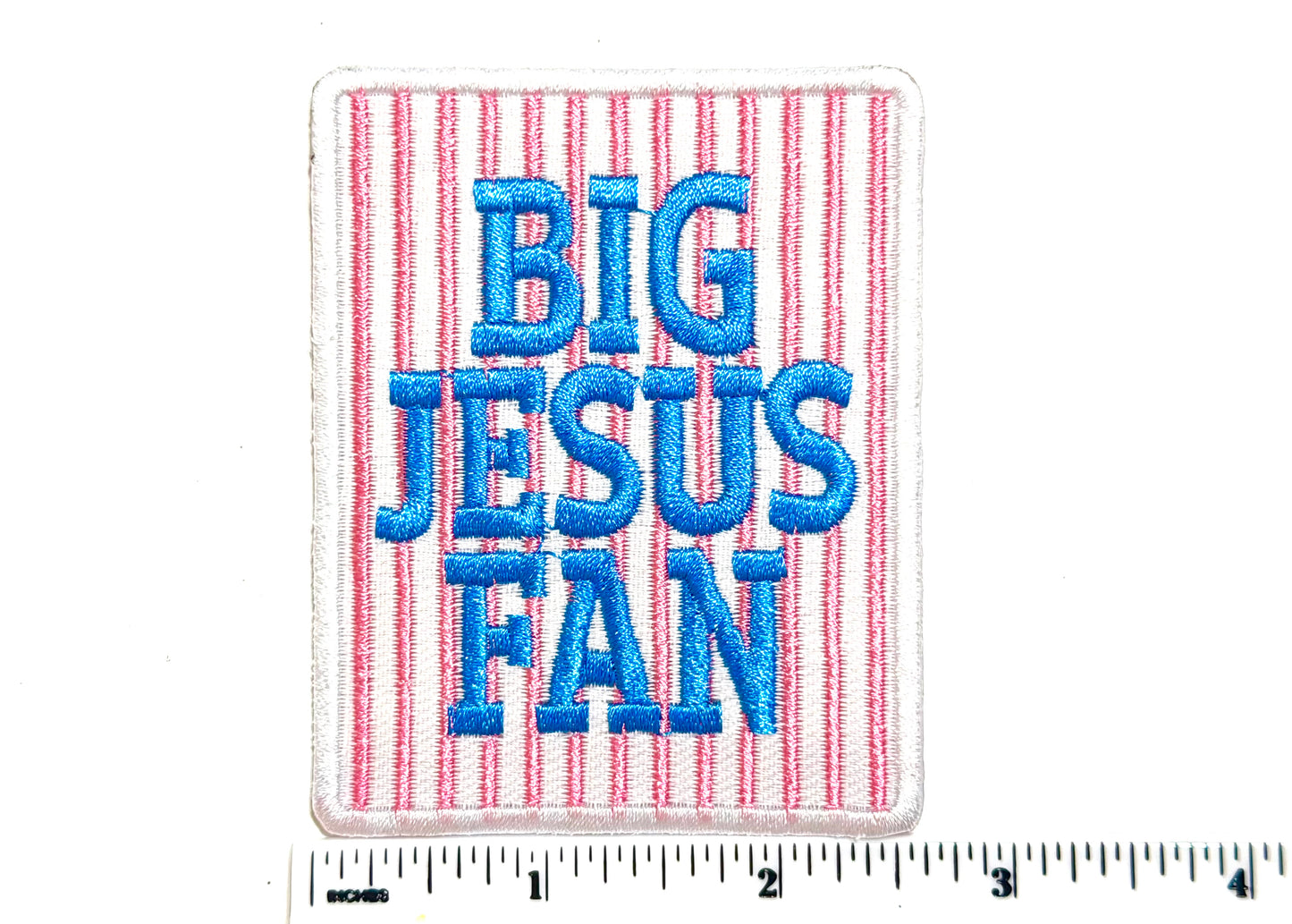 Big Jesus Fan - Embroidered Iron On Patch 3”