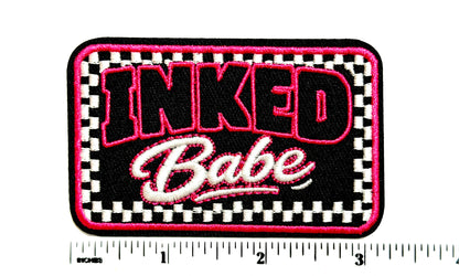 Inked Babe patch - Embroidered Iron on patch 3.25”