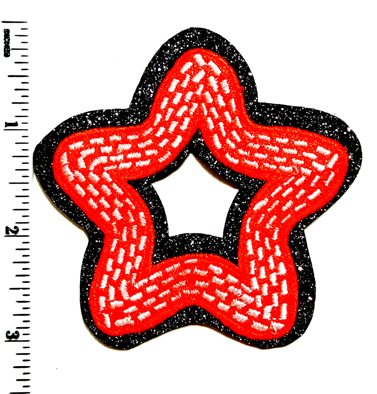 Star cut out patches - Embroidered DIY Iron on patch 3”