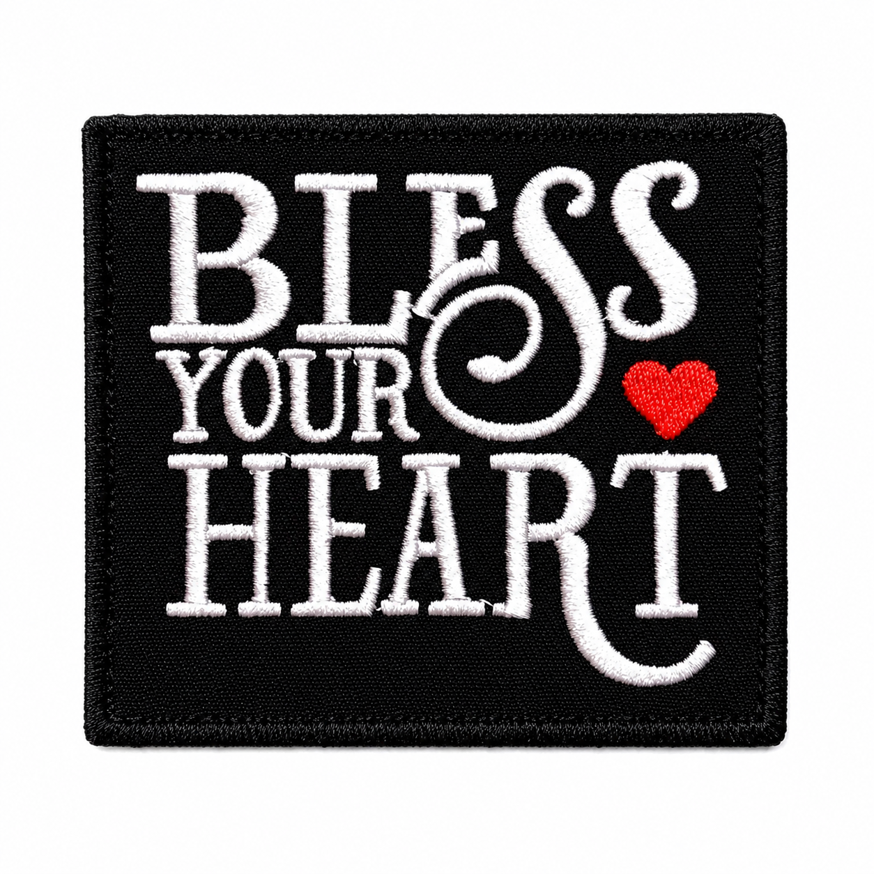 Bless Your Heart patch - Embroidered DIY Iron on patch 3”
