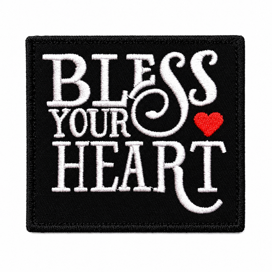 Bless Your Heart patch - Embroidered DIY Iron on patch 3”