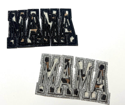 Mama in Camoflauge - Embroidered & glitter Iron on patch