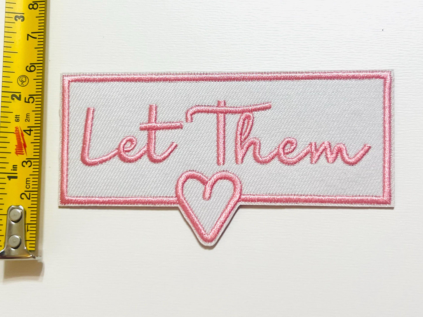 Let them in pink or black - Iron on patch