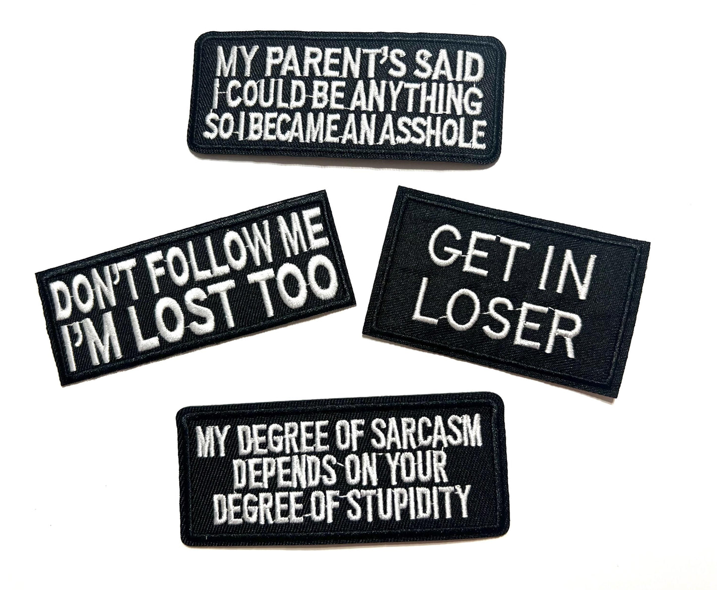Sarcastic Iron On Patches: "Get In Loser, I'm Lost Too"