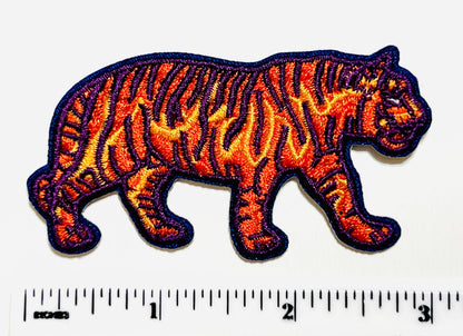 Purple Tiger patch - Embroidered Iron on patch