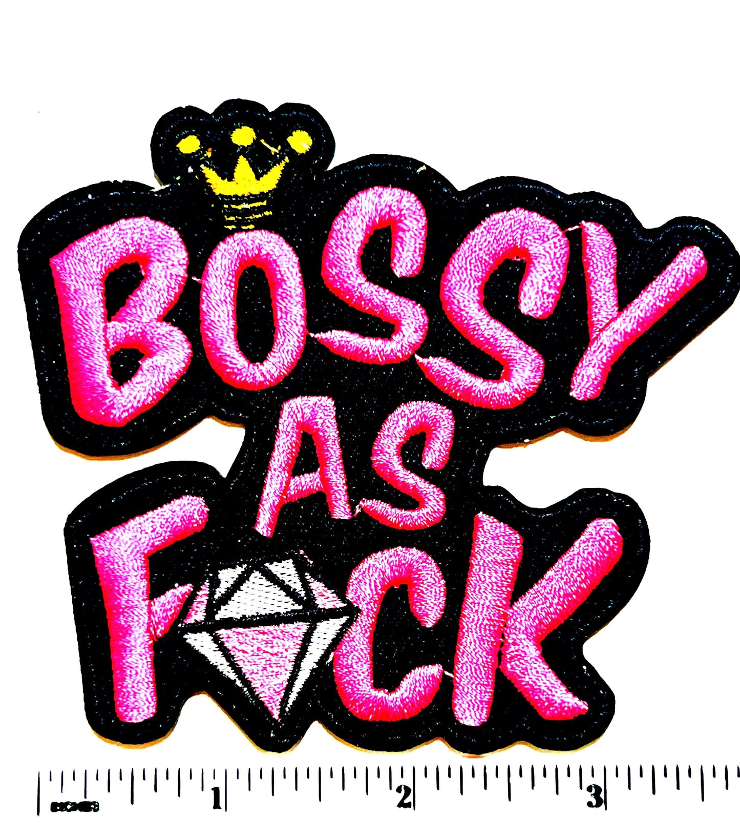 Bossy as F*ck patch - Embroidered Iron on patch