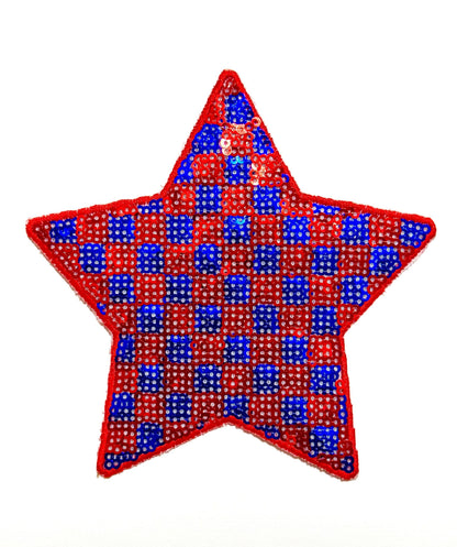 Checkered Stars 5” Sequins