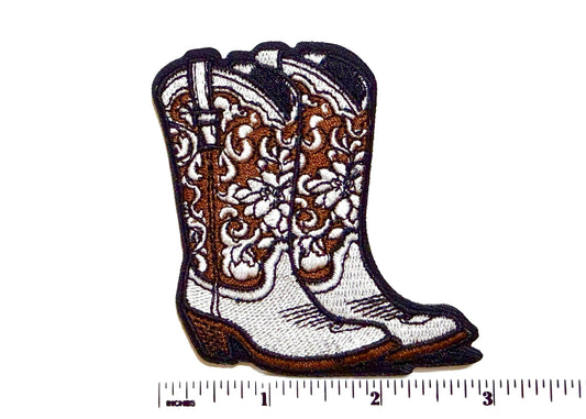 Cowgirl Boots - Embroidered Iron on patch 3”