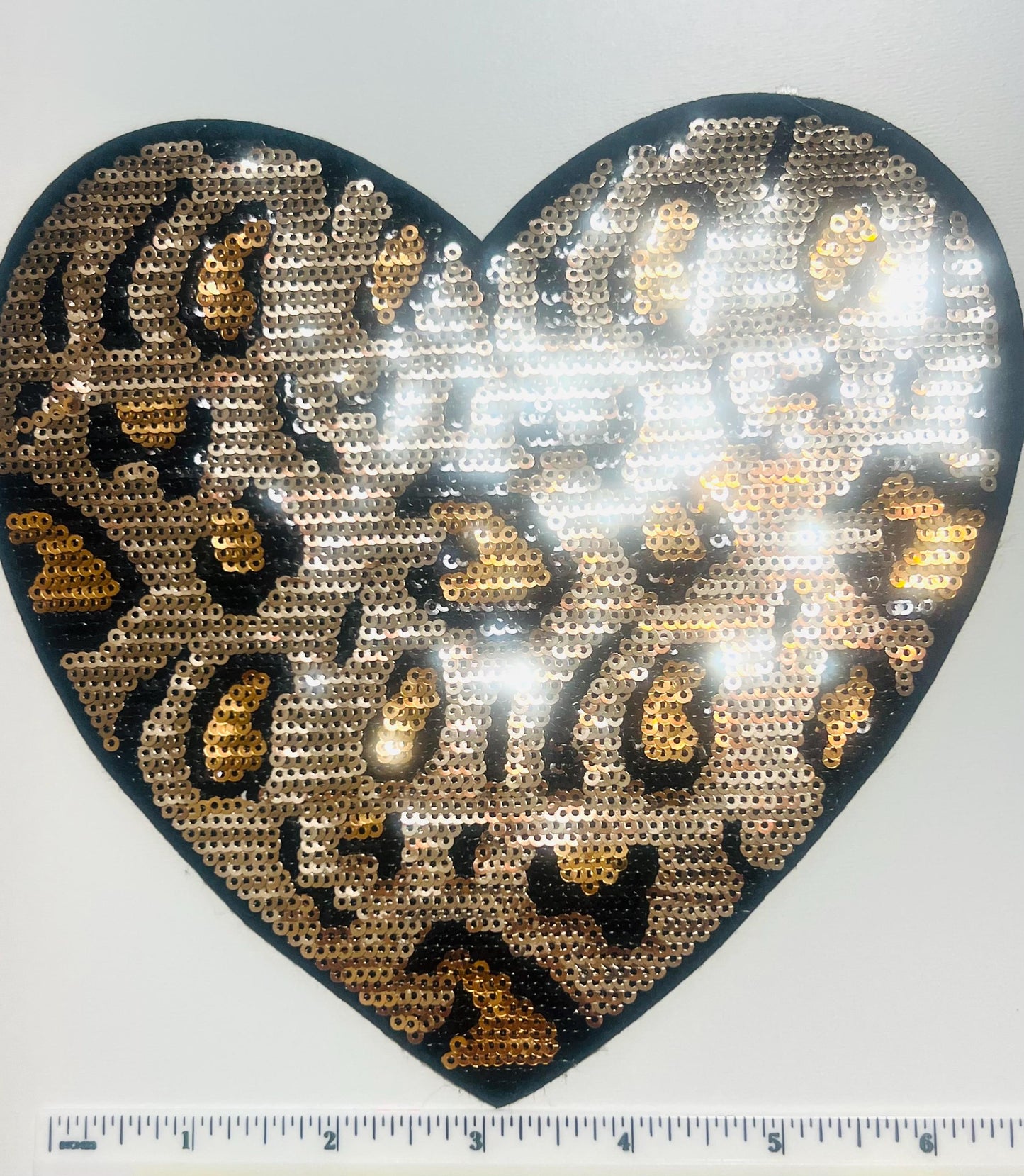 Hearts - Sequined Iron on patches
