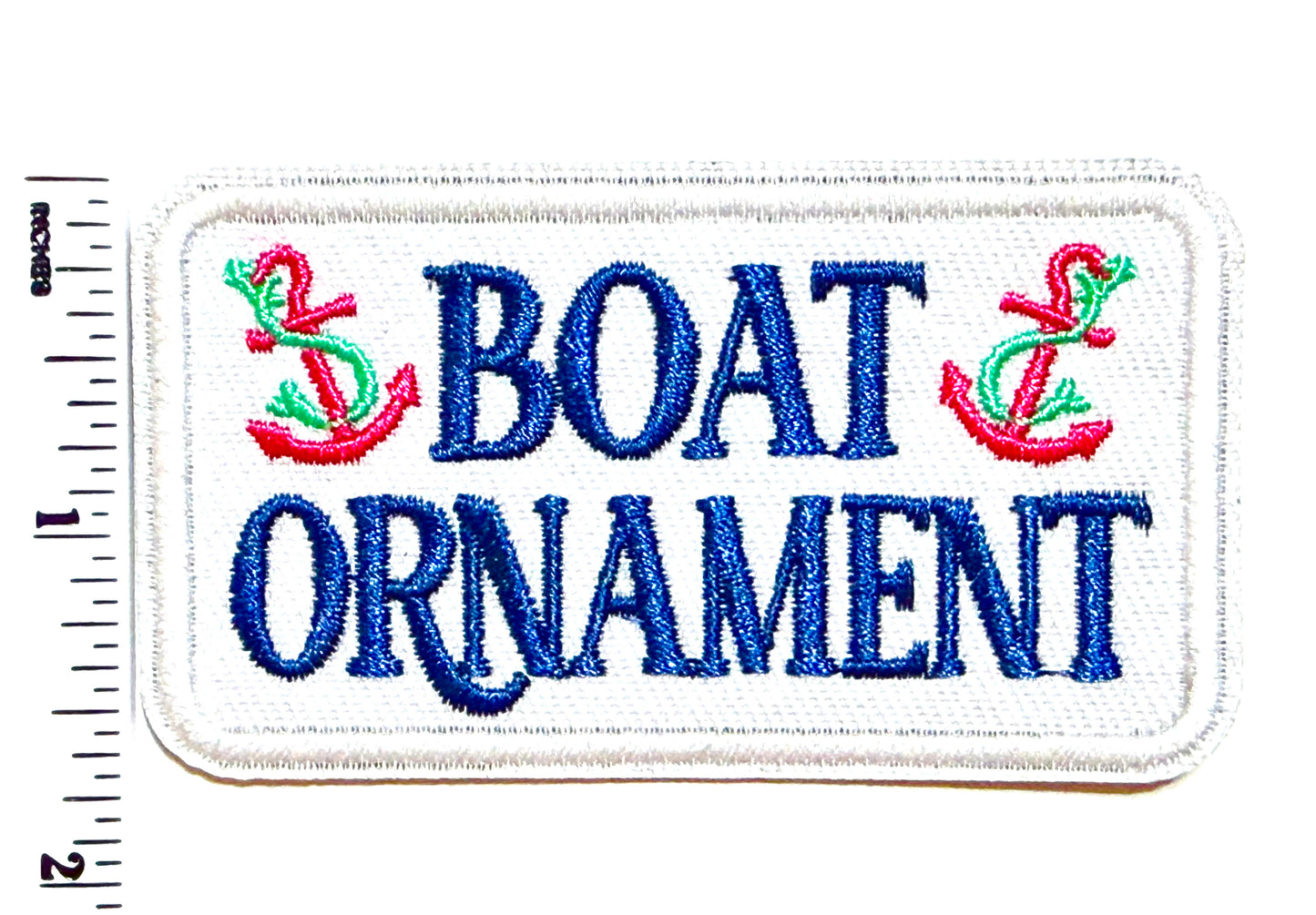 Boat Ornament patch - Embroidered Iron On Patch 3”
