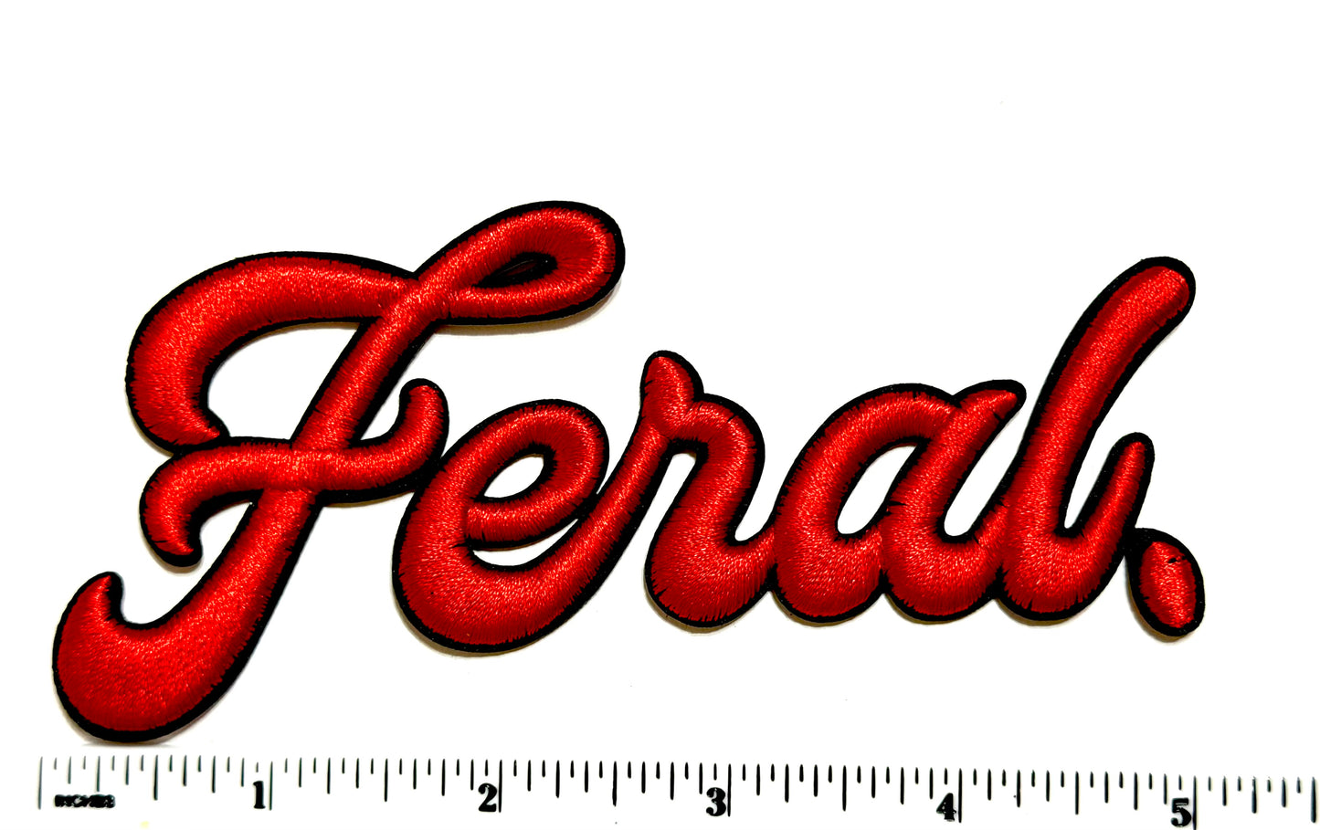 Feral puff letters - Embroidered Raised Letters Iron On Patch 5”