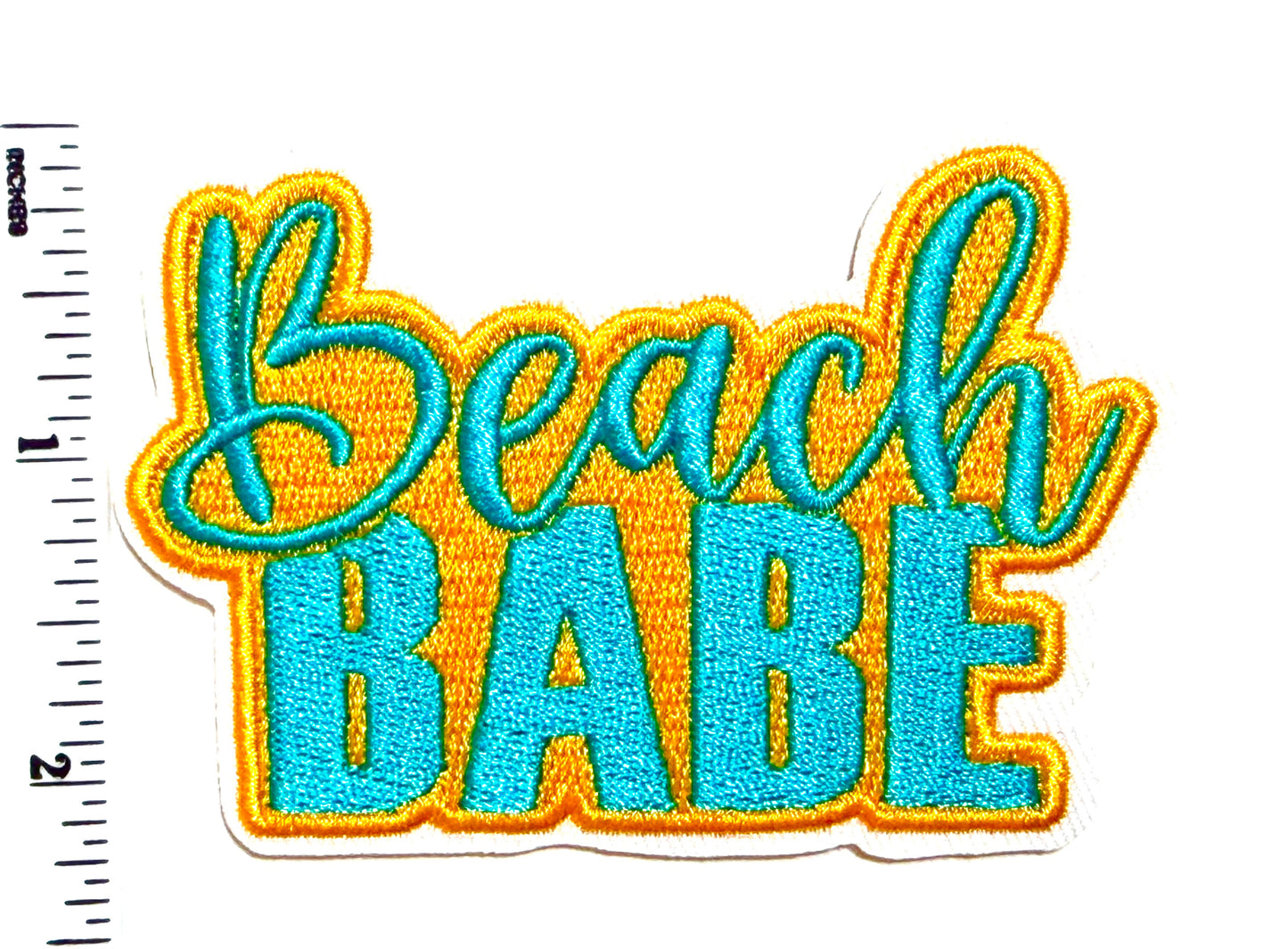 Beach Babe patch - Embroidered Iron On Patch 3”