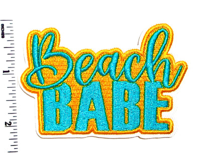Beach Babe patch - Embroidered Iron On Patch 3”