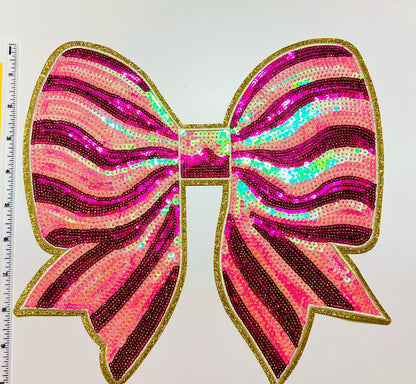 Bows - Sequins/Chenille Iron on patches