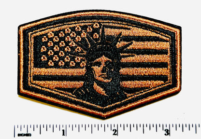 Patriotic flag with Statue of Liberty 3.25"