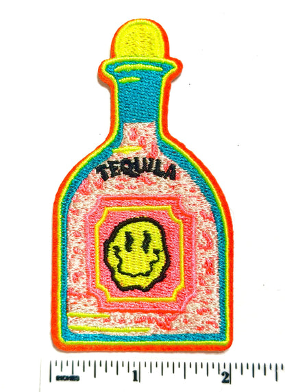 Tequila Bottle neon patches– Embroidered Iron On