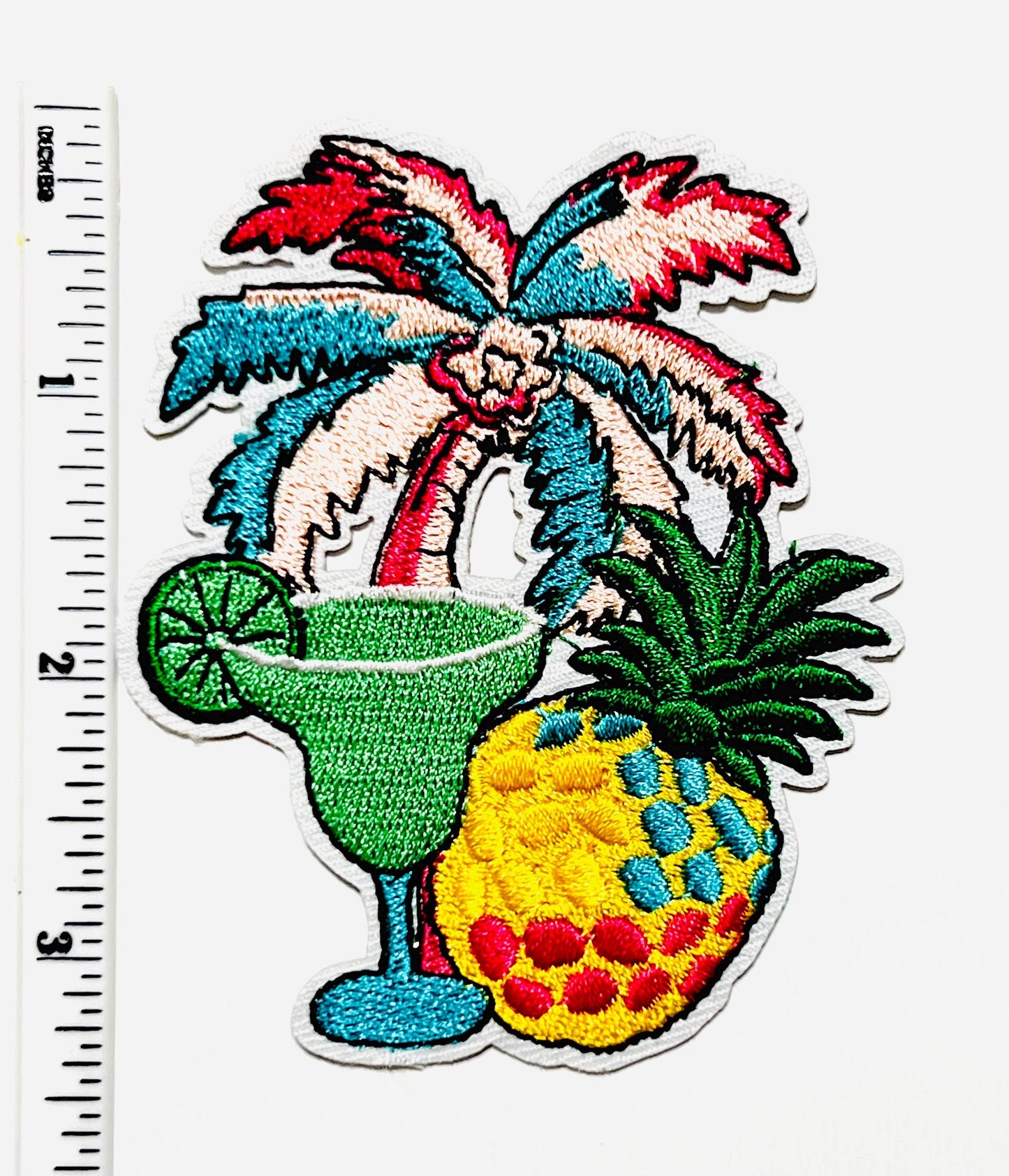 Tropical drink margarita patch - Embroidered DIY Iron on patches