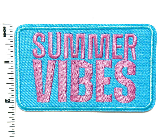 Summer Vibes patch - Embroidered DIY Iron on patch