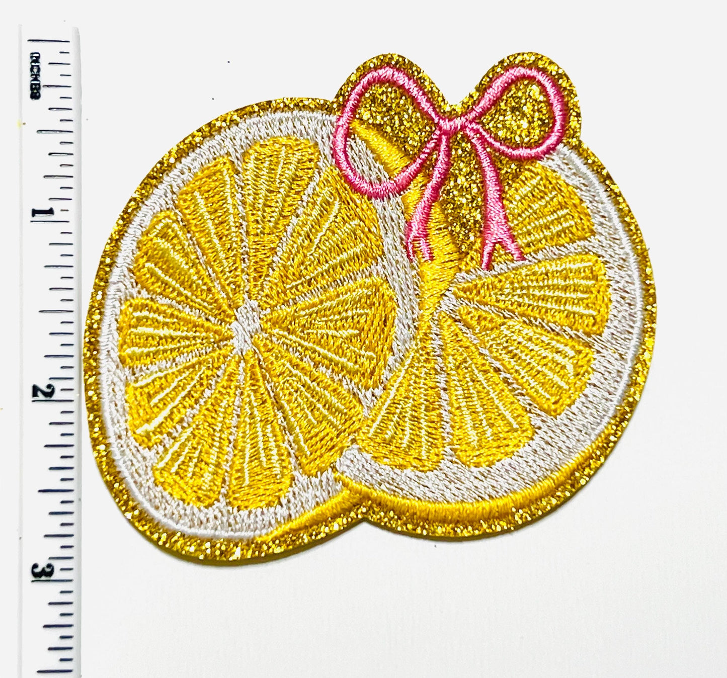 Lemon Slice with Pink Bow 3”