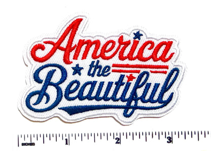 Embroidered America Patch – Iron-On Appliqué for Apparel, Bags