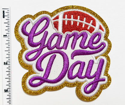 Game Day Football Purple and Gold 3.5”