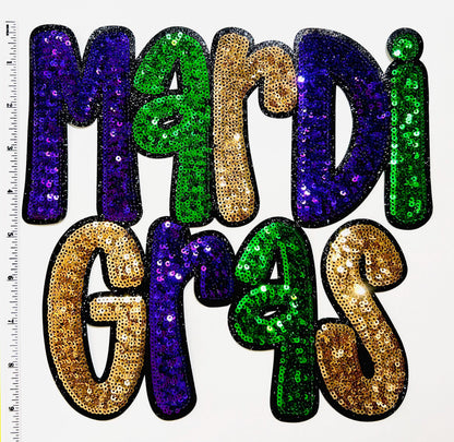 Mardi Gras 9.5” Sequins