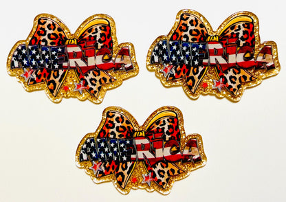 America Bow acrylics - set of 3 flatback acrylics