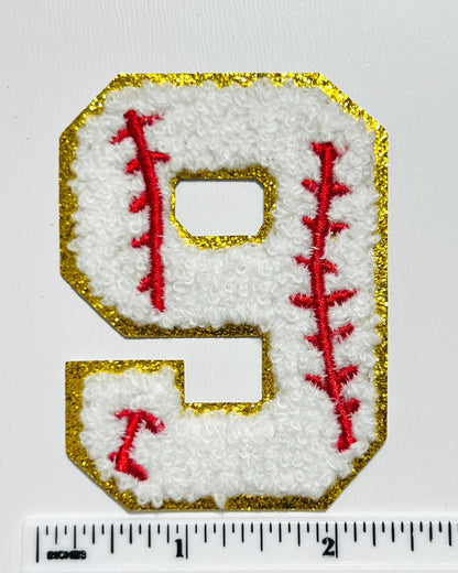 Baseball numbers patches - Embroidered DIY iron on Patches