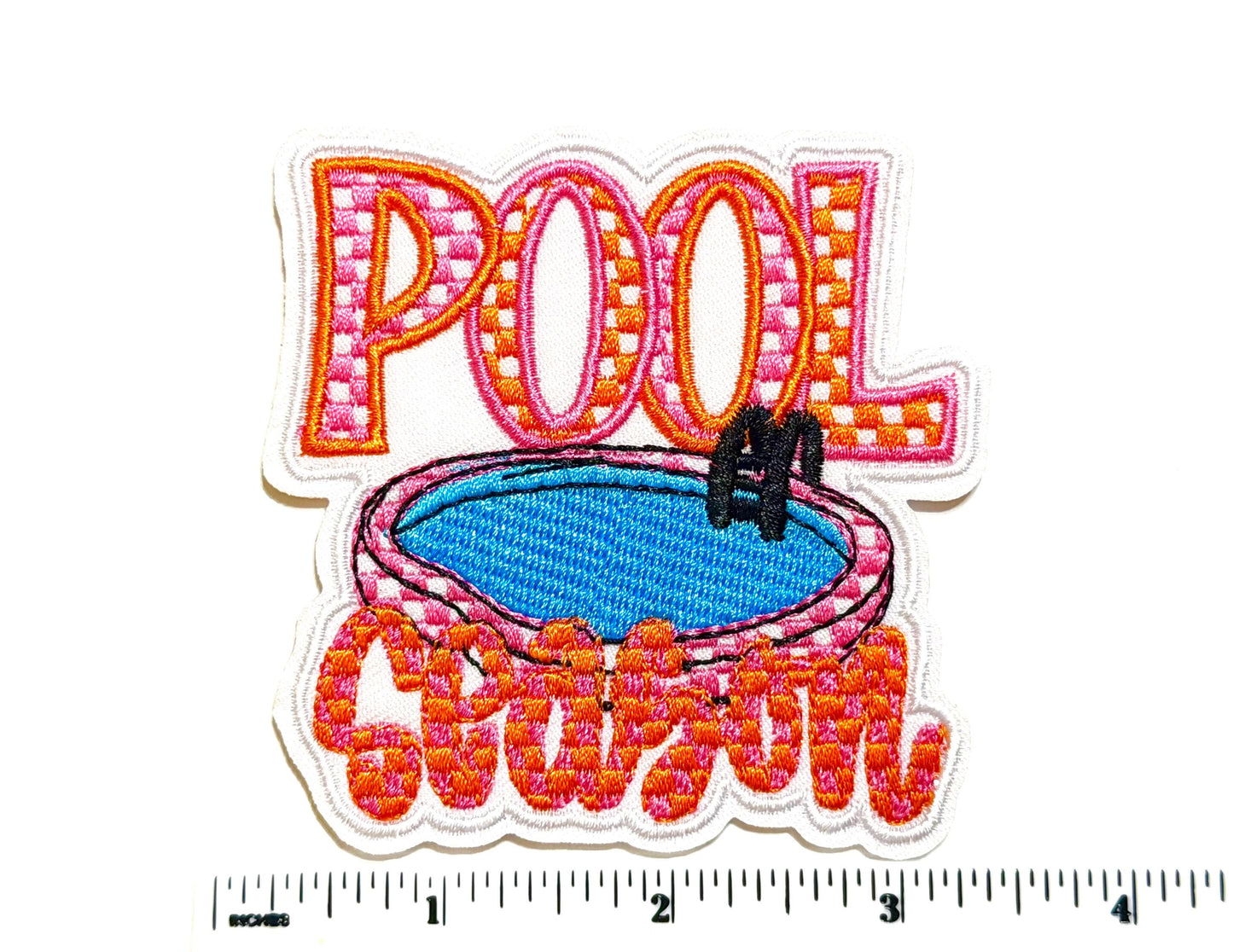 Pool Season - Embroidered Iron on Patch 3.25”