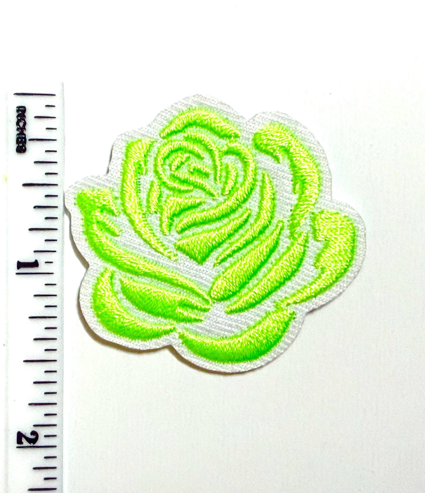 Neon Roses - Embroidered Iron on patches 1.5”