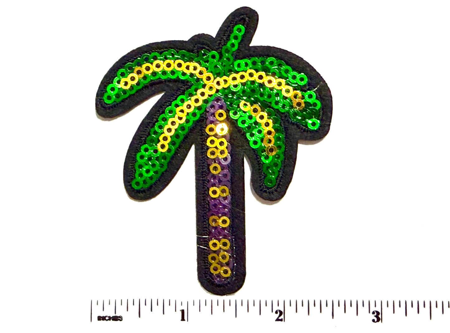 Palm Tree - Sequins Iron on patch 3”