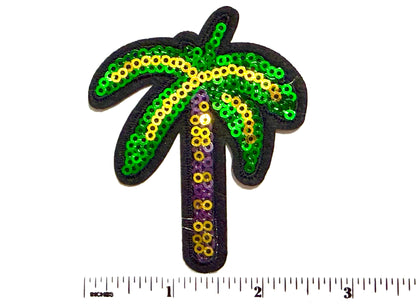 Palm Tree - Sequins Iron on patch 3”