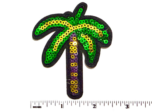 Palm Tree - Sequins Iron on patch 3”