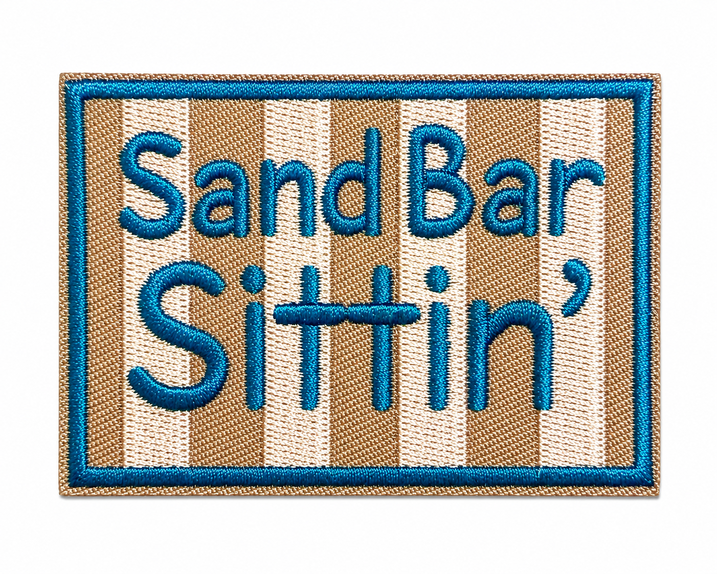Sand Bar Sittin’ Patch - Embroidered Iron On Patch 3.25”