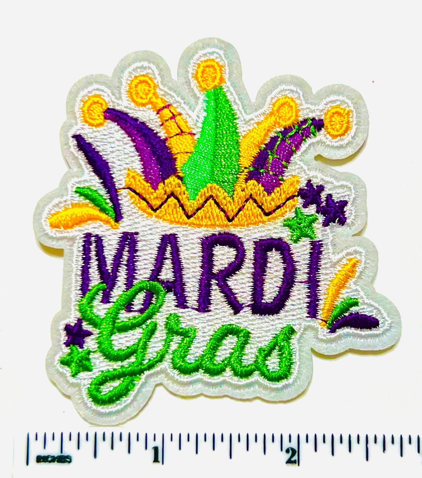 Mardi Gras patches - DIY Embroidered Iron on patch