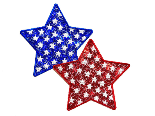 Patriotic Stars 5” Sequins