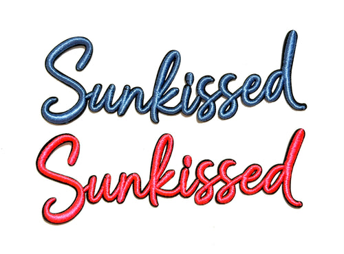 Sunkissed puff letters - Embroidered raised letters Iron On Patch 5.25”