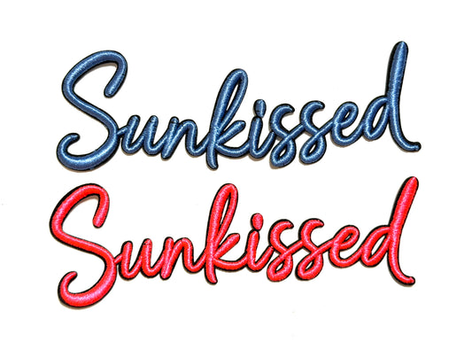 Sunkissed puff letters - Embroidered raised letters Iron On Patch 5.25”